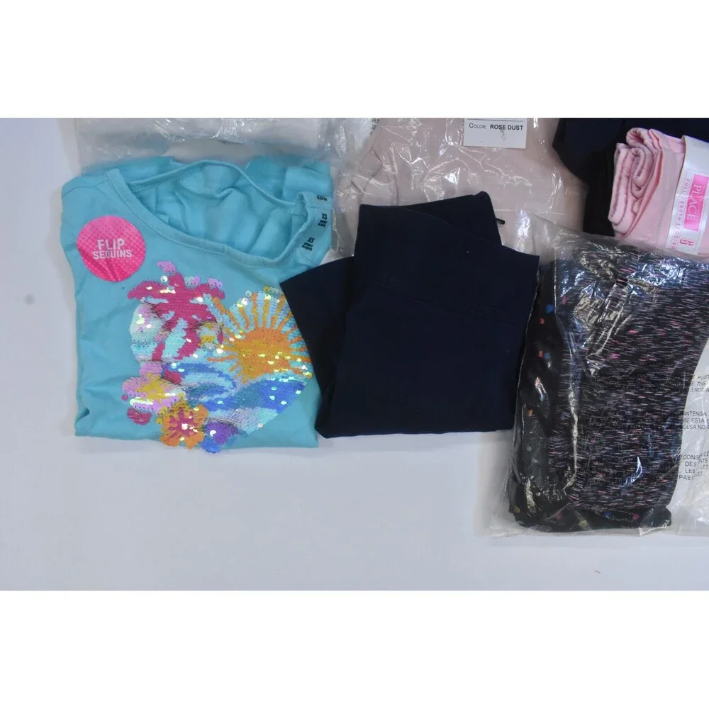 The Childrens Place Bulk Lot Of 13 Girls Size XS 4/5 Mixed Season Tops Bottoms